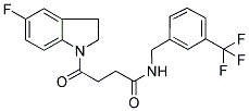 5-FLUORO-2,3-DIHYDRO-G-OXO-N-[3-(TRIFLUOROMETHYL)BENZYL]-1-(1H)-INDOLEBUTANAMIDE 结构式