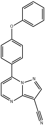 7-(4-PHENOXYPHENYL)PYRAZOLO[1,5-A]PYRIMIDINE-3-CARBONITRILE 结构式