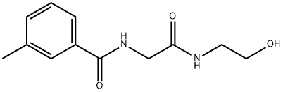 N-(2-[(2-HYDROXYETHYL)AMINO]-2-OXOETHYL)-3-METHYLBENZENECARBOXAMIDE 结构式