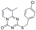 2-[(4-CHLOROBENZYL)SULFANYL]-9-METHYL-4H-PYRIDO[1,2-A][1,3,5]TRIAZIN-4-ONE 结构式