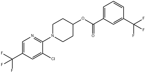 1-[3-CHLORO-5-(TRIFLUOROMETHYL)-2-PYRIDINYL]-4-PIPERIDINYL 3-(TRIFLUOROMETHYL)BENZENECARBOXYLATE 结构式