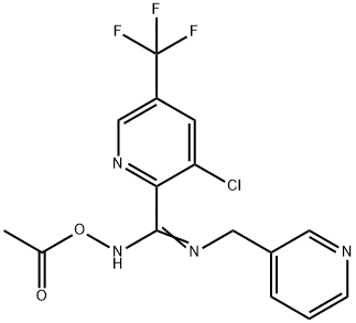 N'-(ACETYLOXY)-3-CHLORO-N-(3-PYRIDINYLMETHYL)-5-(TRIFLUOROMETHYL)-2-PYRIDINECARBOXIMIDAMIDE 结构式