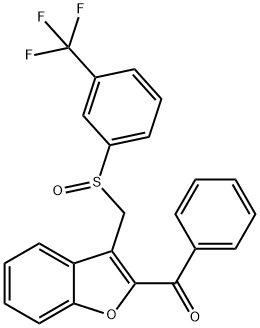 PHENYL[3-(([3-(TRIFLUOROMETHYL)PHENYL]SULFINYL)METHYL)-1-BENZOFURAN-2-YL]METHANONE 结构式