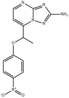 7-[1-(4-NITROPHENOXY)ETHYL][1,2,4]TRIAZOLO[1,5-A]PYRIMIDIN-2-AMINE 结构式
