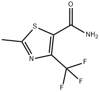 2-METHYL-4-(TRIFLUOROMETHYL)-1,3-THIAZOLE-5-CARBOXAMIDE 结构式