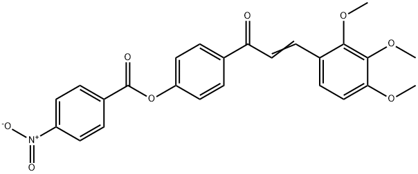 4-[3-(2,3,4-TRIMETHOXYPHENYL)ACRYLOYL]PHENYL 4-NITROBENZENECARBOXYLATE 结构式