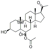 PREGNAN-3-BETA, 5-ALPHA, 6-BETA-TRIOL-20-ONE 6-ACETATE 结构式