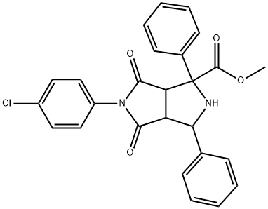 METHYL 5-(4-CHLOROPHENYL)-4,6-DIOXO-1,3-DIPHENYLOCTAHYDROPYRROLO[3,4-C]PYRROLE-1-CARBOXYLATE 结构式