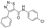 N-(4-CHLOROPHENYL)-4-PHENYL-1,2,3-THIADIAZOLE-5-CARBOXAMIDE 结构式