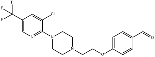 4-(2-(4-[3-CHLORO-5-(TRIFLUOROMETHYL)-2-PYRIDINYL]PIPERAZINO)ETHOXY)BENZENECARBALDEHYDE 结构式