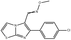 6-(4-CHLOROPHENYL)IMIDAZO[2,1-B][1,3]THIAZOLE-5-CARBALDEHYDE O-METHYLOXIME 结构式