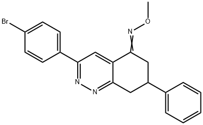 (3-(4-BROMOPHENYL)-7-PHENYL(6,7,8-TRIHYDROCINNOLIN-5-YLIDENE))-O-METHYLOXIME 结构式