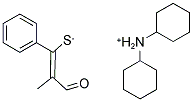 DICYCLOHEXYLAMMONIUM 2-METHYL-3-OXO-1-PHENYLPROP-1-ENE-1-THIOLATE 结构式