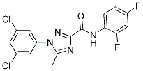 1-(3,5-DICHLOROPHENYL)-N-(2,4-DIFLUOROPHENYL)-5-METHYL-1H-1,2,4-TRIAZOLE-3-CARBOXAMIDE 结构式