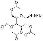 1-(3,4,5-TRI(ACETYLOXY)-6-[(ACETYLOXY)METHYL]TETRAHYDRO-2H-PYRAN-2-YL)TRIAZA-1,2-DIEN-2-IUM 结构式