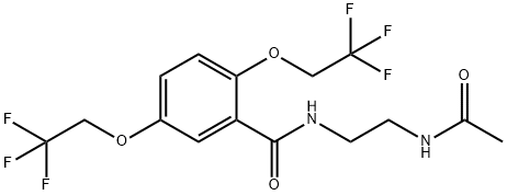 N-[2-(Acetylamino)ethyl]-2,5-bis(2,2,2-trifluoroethoxy)benzenecarboxamide 结构式