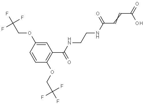 4-[(2-([2,5-Bis(2,2,2-trifluoroethoxy)benzoyl]amino)ethyl)amino]-4-oxo-2-butenoic acid 结构式