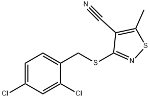 3-[(2,4-DICHLOROBENZYL)SULFANYL]-5-METHYL-4-ISOTHIAZOLECARBONITRILE 结构式