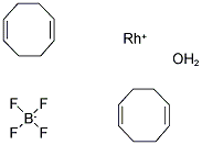 BIS(1,5-CYCLOOCTADIENE)RHODIUM(I) TETRAFLUOROBORATE HYDRATE 结构式