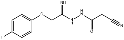 N'-(2-CYANOACETYL)-2-(4-FLUOROPHENOXY)ETHANEHYDRAZONAMIDE 结构式