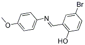 4-BROMO-2-([(4-METHOXYPHENYL)IMINO]METHYL)PHENOL 结构式