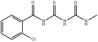 1-CHLORO-2-([(([(METHYLAMINO)CARBONYL]AMINO)CARBOTHIOYL)AMINO]CARBONYL)BENZENE 结构式