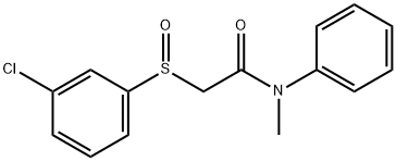 2-[(3-CHLOROPHENYL)SULFINYL]-N-METHYL-N-PHENYLACETAMIDE 结构式