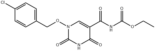 ETHYL N-((1-[(4-CHLOROBENZYL)OXY]-2,4-DIOXO-1,2,3,4-TETRAHYDRO-5-PYRIMIDINYL)CARBONYL)CARBAMATE 结构式