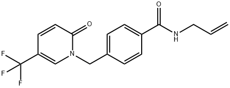 N-ALLYL-4-([2-OXO-5-(TRIFLUOROMETHYL)-1(2H)-PYRIDINYL]METHYL)BENZENECARBOXAMIDE 结构式