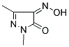 4-HYDROXYIMINO-1,3-DIMETHYL-4,5-DIHYDRO-1H-PYRAZOL-5-ONE 结构式
