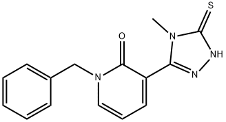 1-苄基-3-(5-巯基-4-甲基-4H-1,2,4-三唑-3-基)吡啶-2(1H)-酮 结构式