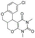 11-CHLORO-2,4-DIMETHYL-4,6A,7,12B-TETRAHYDRO-1H,6H-CHROMENO[4',3':4,5]PYRANO[2,3-D]PYRIMIDINE-1,3(2H)-DIONE 结构式