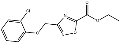 ETHYL 3-(2-CHLOROPHENOXY)METHYL-1,2,4-OXADIAZOLE-5 CARBOXYLATE 结构式