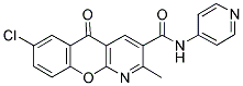 7-CHLORO-2-METHYL-5-OXO-N-(4-PYRIDINYL)-5H-CHROMENO[2,3-B]PYRIDINE-3-CARBOXAMIDE 结构式