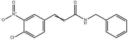 N-BENZYL-3-(4-CHLORO-3-NITROPHENYL)ACRYLAMIDE 结构式