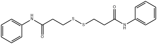 3-[(3-Anilino-3-oxopropyl)disulfanyl]-N-phenylpropanamide 结构式