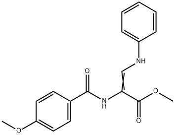 METHYL 3-ANILINO-2-[(4-METHOXYBENZOYL)AMINO]ACRYLATE 结构式