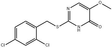 2-[(2,4-DICHLOROBENZYL)SULFANYL]-5-METHOXY-4-PYRIMIDINOL 结构式