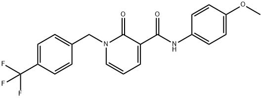 N-(4-METHOXYPHENYL)-2-OXO-1-[4-(TRIFLUOROMETHYL)BENZYL]-1,2-DIHYDRO-3-PYRIDINECARBOXAMIDE 结构式