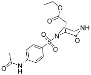 ETHYL 2-(1-([4-(ACETYLAMINO)PHENYL]SULFONYL)-3-OXO-2-PIPERAZINYL)ACETATE 结构式