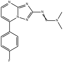 N'-[7-(4-FLUOROPHENYL)[1,2,4]TRIAZOLO[1,5-A]PYRIMIDIN-2-YL]-N,N-DIMETHYLIMINOFORMAMIDE 结构式