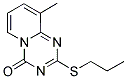 9-METHYL-2-(PROPYLSULFANYL)-4H-PYRIDO[1,2-A][1,3,5]TRIAZIN-4-ONE 结构式