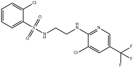 2-CHLORO-N-(2-([3-CHLORO-5-(TRIFLUOROMETHYL)-2-PYRIDINYL]AMINO)ETHYL)BENZENESULFONAMIDE 结构式