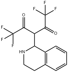 1,1,1,5,5,5-HEXAFLUORO-3-(1,2,3,4-TETRAHYDRO-1-ISOQUINOLINYL)-2,4-PENTANEDIONE 结构式