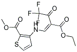 METHYL 3-([2-(ETHOXYCARBONYL)-4,4,4-TRIFLUORO-3-OXOBUT-1-ENYL]AMINO)THIOPHENE-2-CARBOXYLATE 结构式