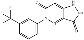 3-Hydroxy-5-[3-(trifluoromethyl)phenyl]-1,5-dihydro-6H-pyrazolo[4,3-c]pyridazin-6-one 结构式