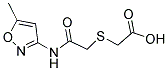 ([2-[(5-METHYLISOXAZOL-3-YL)AMINO]-2-OXOETHYL]THIO)ACETIC ACID 结构式