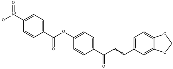 4-[3-(1,3-BENZODIOXOL-5-YL)ACRYLOYL]PHENYL 4-NITROBENZENECARBOXYLATE 结构式