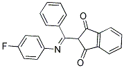 2-(2-AZA-2-(4-FLUOROPHENYL)-1-PHENYLVINYL)INDANE-1,3-DIONE 结构式