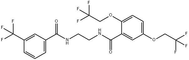 2,5-BIS(2,2,2-TRIFLUOROETHOXY)-N-(2-([3-(TRIFLUOROMETHYL)BENZOYL]AMINO)ETHYL)BENZENECARBOXAMIDE 结构式